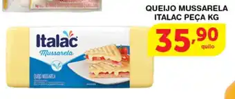 Roldão Queijo Mussarela Italac peca 1kg oferta
