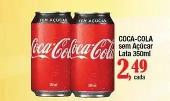 Supermercados Unidos Coca Cola Sem Açúcar 350ml oferta