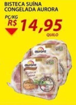 Assaí Atacadista Bisteca Suina Congelada Aurora 1kg oferta