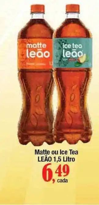 Supermercados Unidos Matte Ou Ice Tea Leão 1.5L oferta