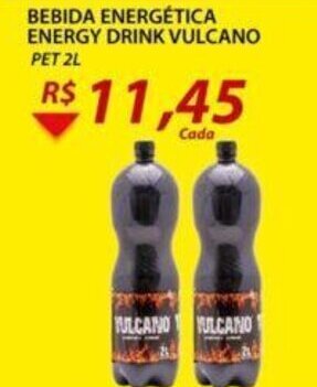 Assaí Atacadista Bebida Energetica Energy Drink Vulcano pet 2L oferta