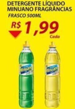 Assaí Atacadista Detergente Liquido Minuano fragrancias 500ml oferta
