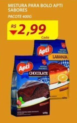 Assaí Atacadista Mistura Para Bolo Apti Sabores 400g oferta