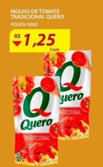 Assaí Atacadista Molho de Tomate Tradicional Quero 300g oferta