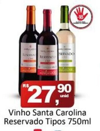 Rede Krill Vinho Santa Carolina Reservado Tipos 750ml oferta