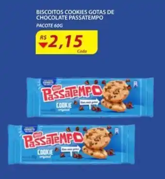 Assaí Atacadista Biscoitos Cookies Gotas de Chocolate Passatempo 60g oferta