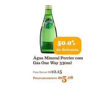 água Mineral Perrier Com Gás One Way 50% De Desconto 330ml