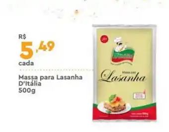 Supper Rissul Massa Para Lasanha D'itália 500g oferta