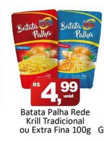 Batata Palha Rede Krill Trad. ou Extra Fina 100g