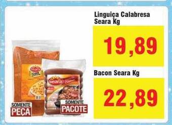 Linguiça calabresa seara kg bacon seara kg