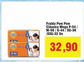 Spani Atacadista Fralda pom pom clássica mega oferta