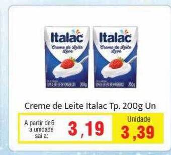 Spani Atacadista Creme de leite italac tp oferta