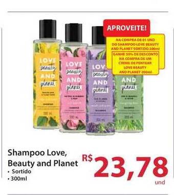 Rebouças Supermercados Shampoo Love Beauty And Planet 300ml oferta