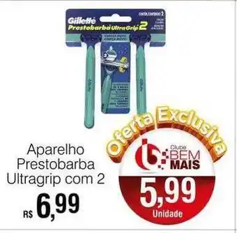 Supermercado Bem Barato Aparelho prestobarba ultragripl com 2 oferta