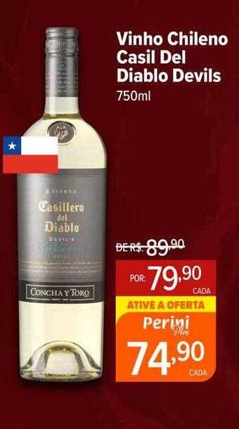 Perini Vinho chileno casil del diablo devils oferta
