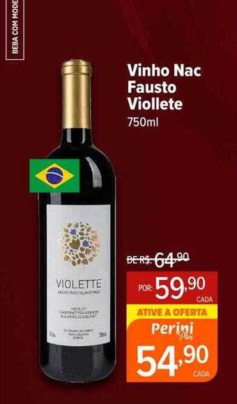 Perini Vinho nac fausto viollete oferta