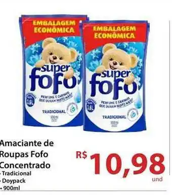 Amaciante De Roupas Fofo Concentrado 900ml