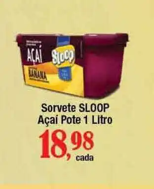 Supermercados Unidos Sorvete Sloop Açaí 1L oferta