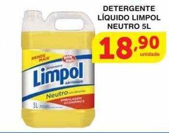 Roldão Detergente líquido limpol neutro oferta