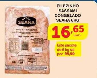 Roldão Filezinho sassami congelado seara oferta