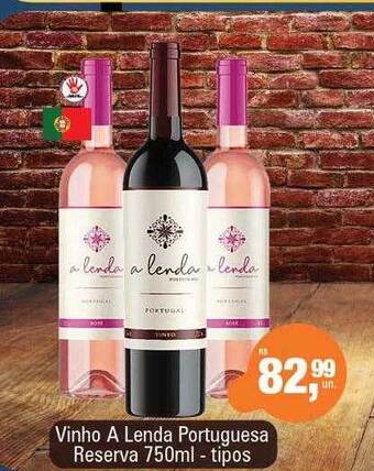 Supermercados Alvorada Vinho a lenda portuguesa reserva tipos oferta
