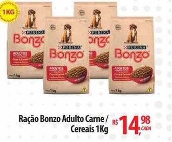 Abevê Supermercados Ração bonzo adulto carne - cereais oferta