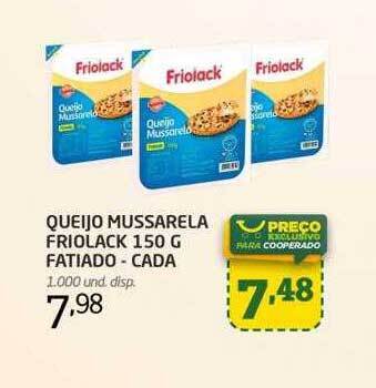 Cooper Queijo mussarela friolack fatiado - cada oferta