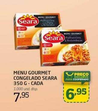 Cooper Menu gourmet congelado seara - cada oferta