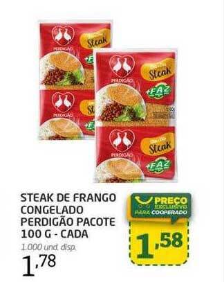 Cooper Steak de frango congelado perdigão pacote - cada oferta