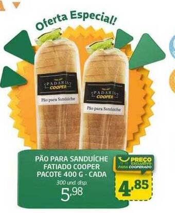 Cooper Pão para sanduíche fatiado cooper pacote - cada oferta
