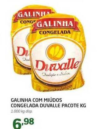 Cooper Galinha com miúdos congelada duvalle pacote kg oferta