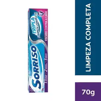 Creme dental sorriso tripla limpeza completa 70g