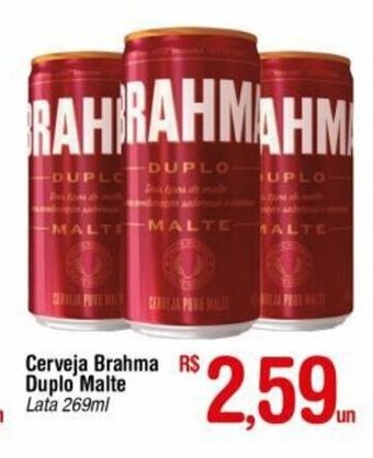 Fort Atacadista Cerveja Brahma Duplo Malte lata 269ml oferta