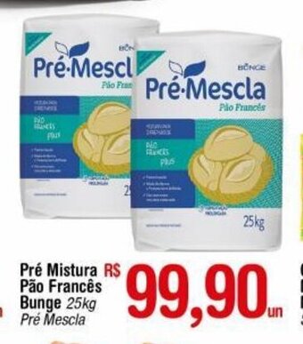 Fort Atacadista Pre Mistura Pao Frances Bunge 25kg oferta