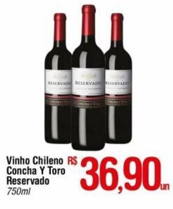 Fort Atacadista Vinho Chileno Concha Y Toro Reservado 750ml oferta
