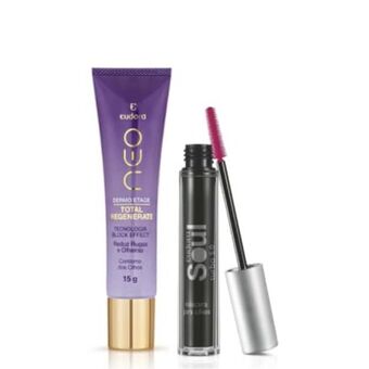 Eudora Kit máscara para cílios turbo 5.0 + neo contorno dos olhos oferta