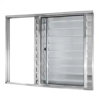 Leroy Merlin Janela veneziana de correr alumínio brilhante natural 1,00x1,50m linha fortline atlântica oferta