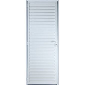 Leroy Merlin Porta de alumínio palheta ventilada 2,10 x 0,80 esquerda linha all soft cor branco oferta