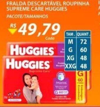 Assaí Atacadista Fralda Descartavel Roupinha Supreme Care Huggies oferta