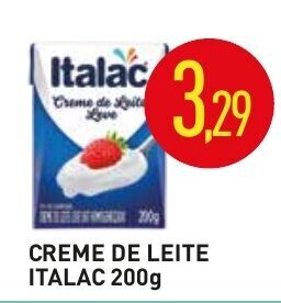 Calvo Atacadista Creme de Leite Italac 200g oferta