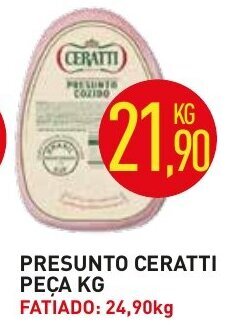 Calvo Atacadista Presunto Ceratti peca 1kg oferta