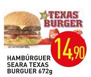 Calvo Atacadista Hamburguer Seara Texas Burger 672g oferta