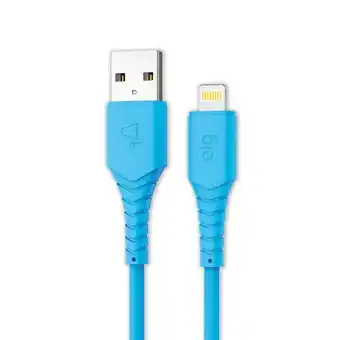 Cabo lightning elg emborrachado, 8 pinos 2.4a/12w - 1,2 metro | azul