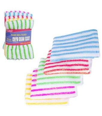 Freitas Varejo Jogo de pano multiuso 5pcs colorido útil bazar oferta