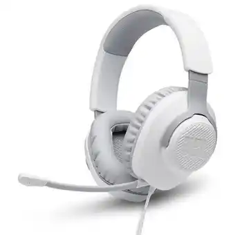 Miranda Fone headset gamer jbl quantum 100, branco, modelo jblquantum100wht oferta