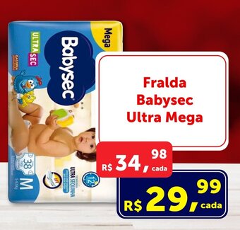 Rossi Supermercado Fralda BabySec Ultra Mega oferta