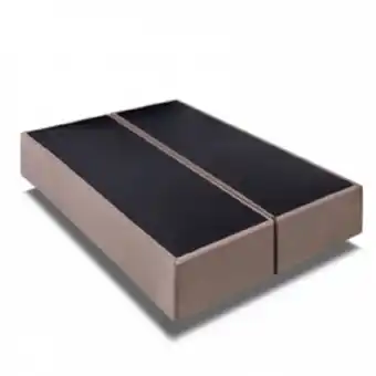 Lojas Obino Base para cama sommier queen 158x198cm kappesberg linho bege oferta