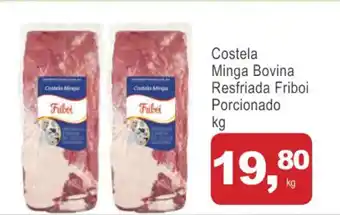 Mineirão Atacarejo Costela Minga Bovina Resfriada friboi Porcionado 1kg oferta
