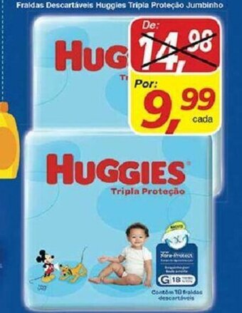 Supermercados Guanabara Fraldas descartaveis Huggies tripla Pretecao Jumbinho oferta