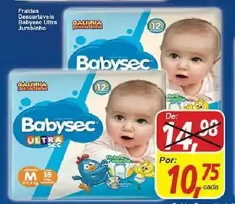 Supermercados Guanabara Fraldas Descartavei Babysec Ultra Jumbinho oferta
